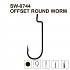 Гачки MiniMax Offset Round Worm SW-0744 5шт.  #  2 BLN 5шт. ring