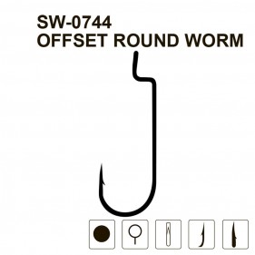 Гачки MiniMax Offset Round Worm SW-0744 5шт.