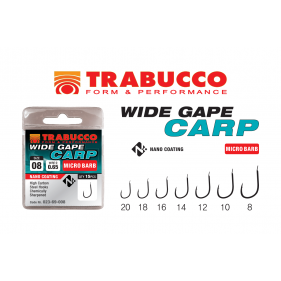 Гачки Trabucco WIDE GAPE CARP MICRO BARB, 15 шт.